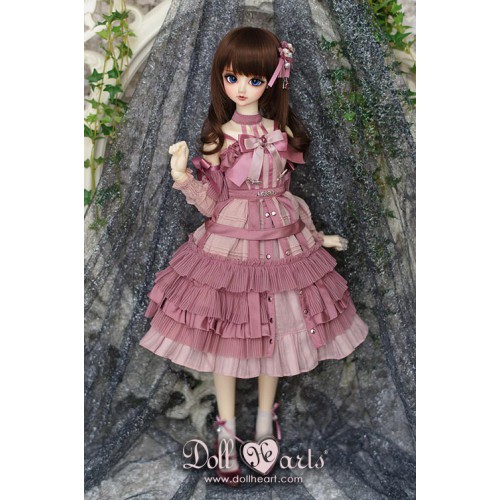 crystal doll pink dress Crystal Doll Shimmering Pink Fit and Flair Dress. Size 7