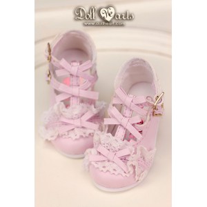 1/4 BJD Shoes MSD Shoes Dollfie MID DOD AOD AF Hollow out Bow Lolita white Shoes 