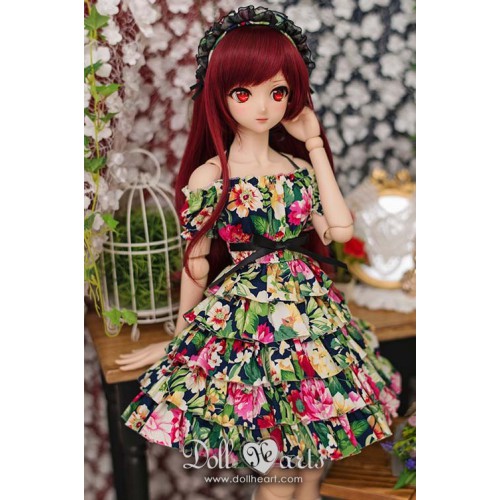 DM000056  Black Floral Dress