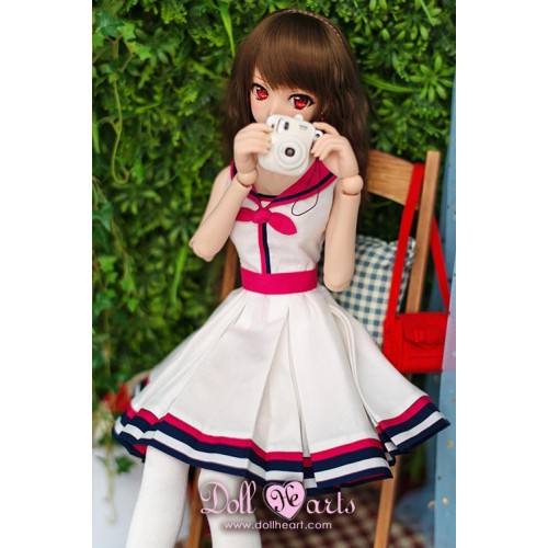 DL000013  White and Hot Pink Sailor