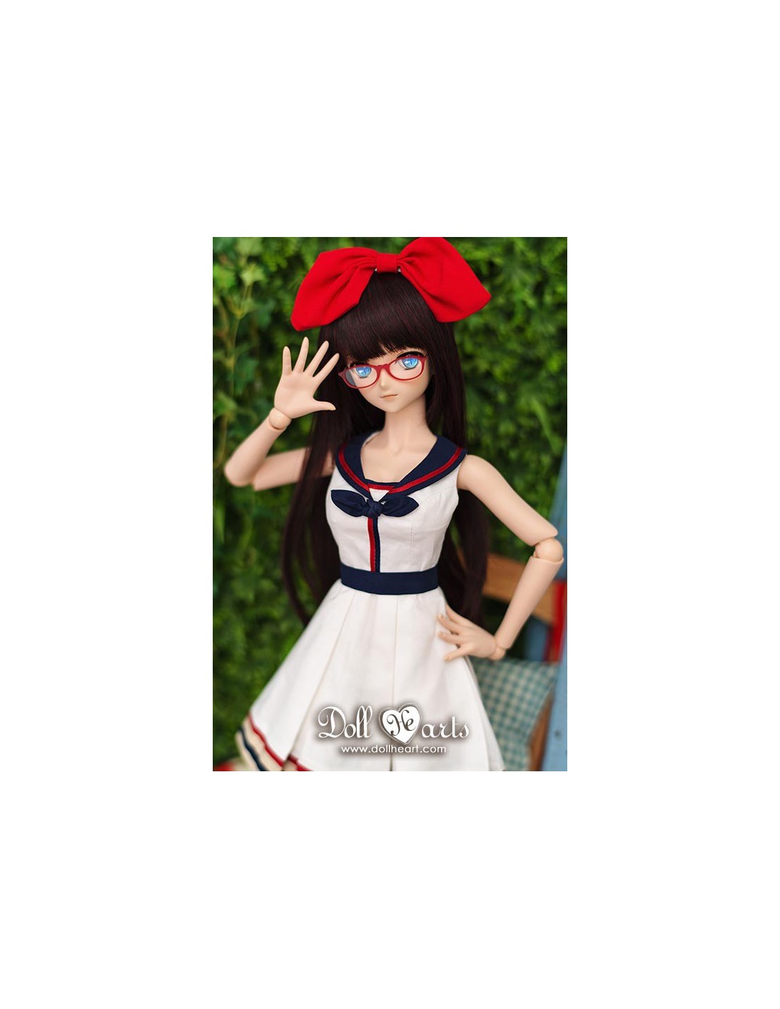 DL000012 White and Navy Sailor - DD-L Ver