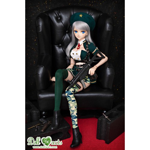 DL000059 Camouflage Cat Military Girl...