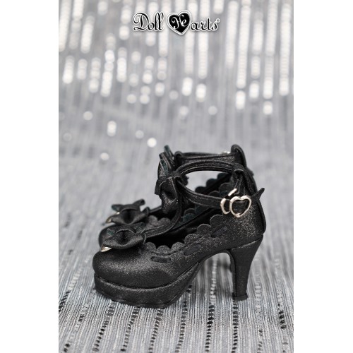 LS001465 Black T Bar High Heels SD13 DD